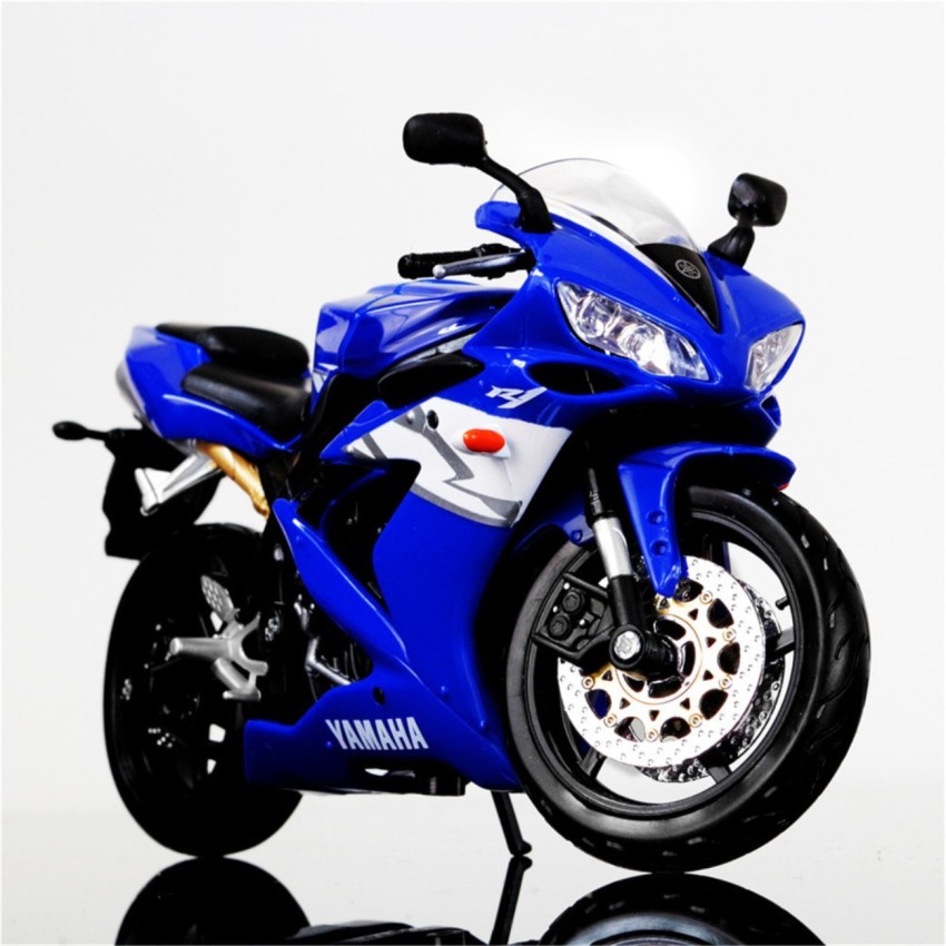 Maisto Yamaha YZF-R1 Blau, Motorrad Modell 1:12 : : Jeux et Jouets