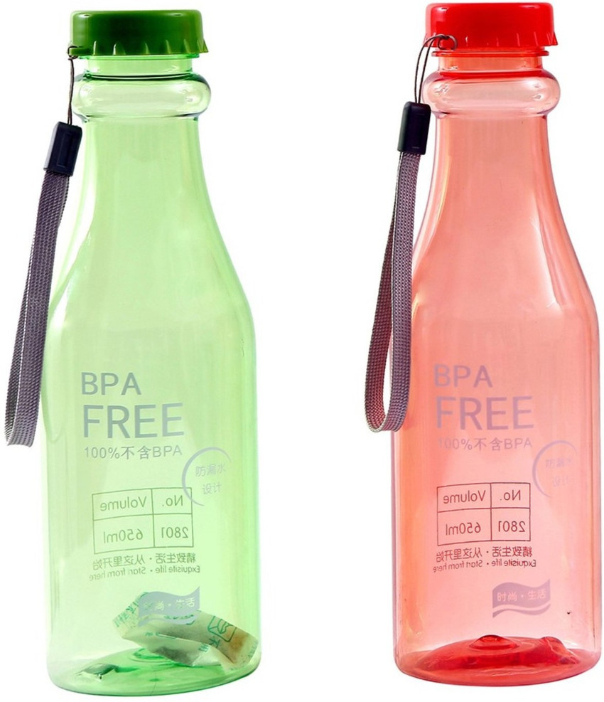 Skywalk 2PC BPA Free Candy Color Water Bottle with hand strap and cap 550 ml Bottle Buy Skywalk 2PC BPA Free Candy Color Water Bottle with hand strap and cap 550 ml Bottle
