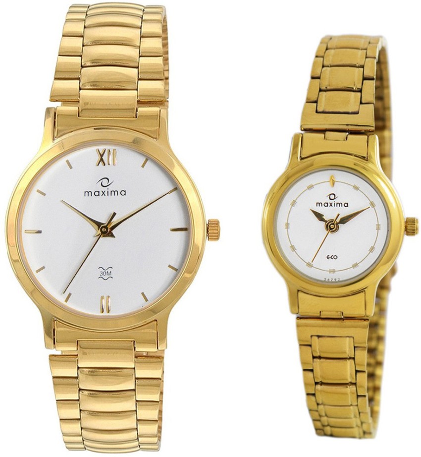 Maxima watch clearance golden