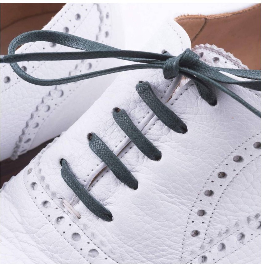 Flats Shoelace Cotton Waxed Shoelaces Oxford Boots Laces for Shoes