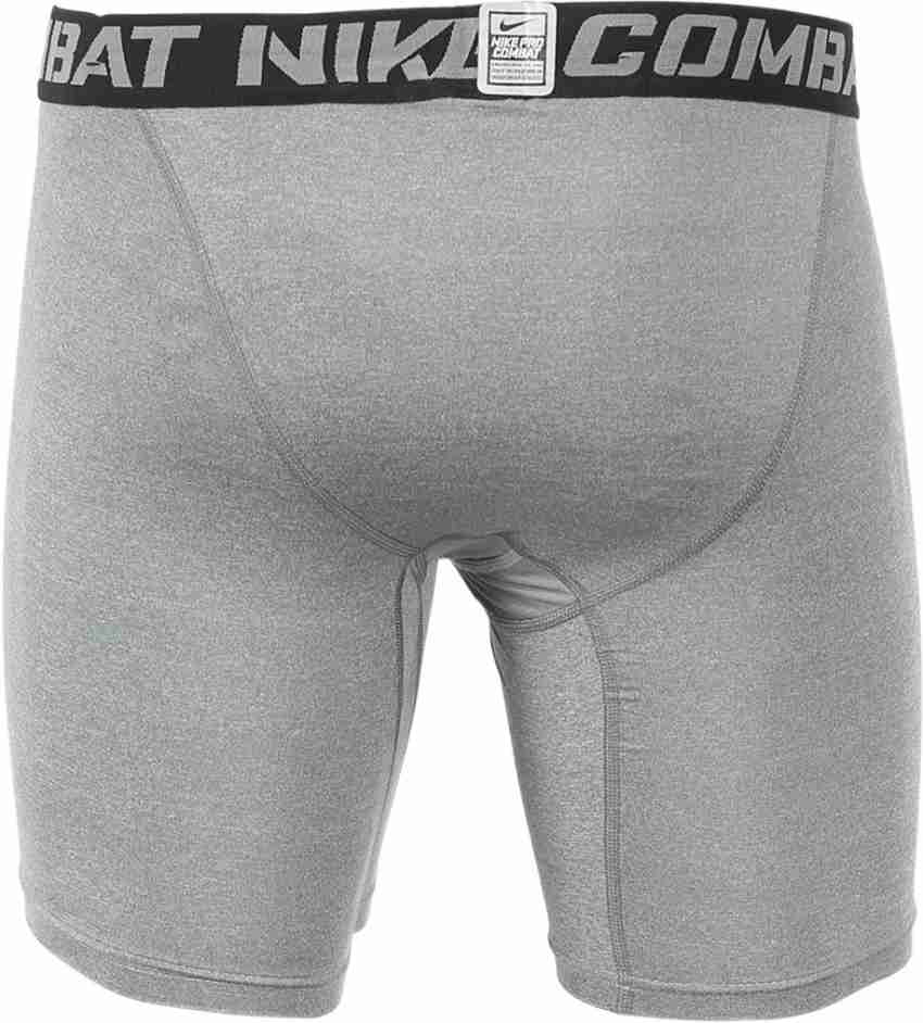 NIKE Solid Men Grey Compression Shorts - Buy CARBON HEATHER/BLACK