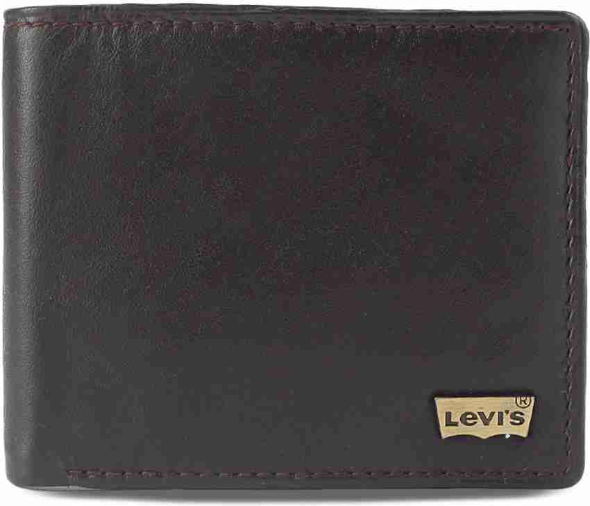LEVI S Men Brown Genuine Leather Wallet indigo Price in India