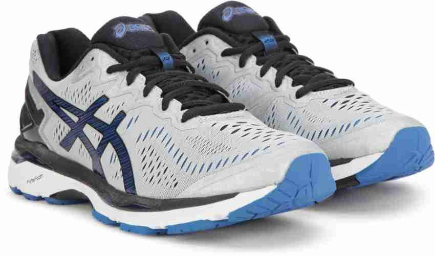 Asics GEL KAYANO 23 Running Shoe For Men Buy SILVER IMPERIAL BLACK Color Asics GEL KAYANO 23 Running Shoe For Men Online at Best Price Shop Online for Footwears in India Flipkart