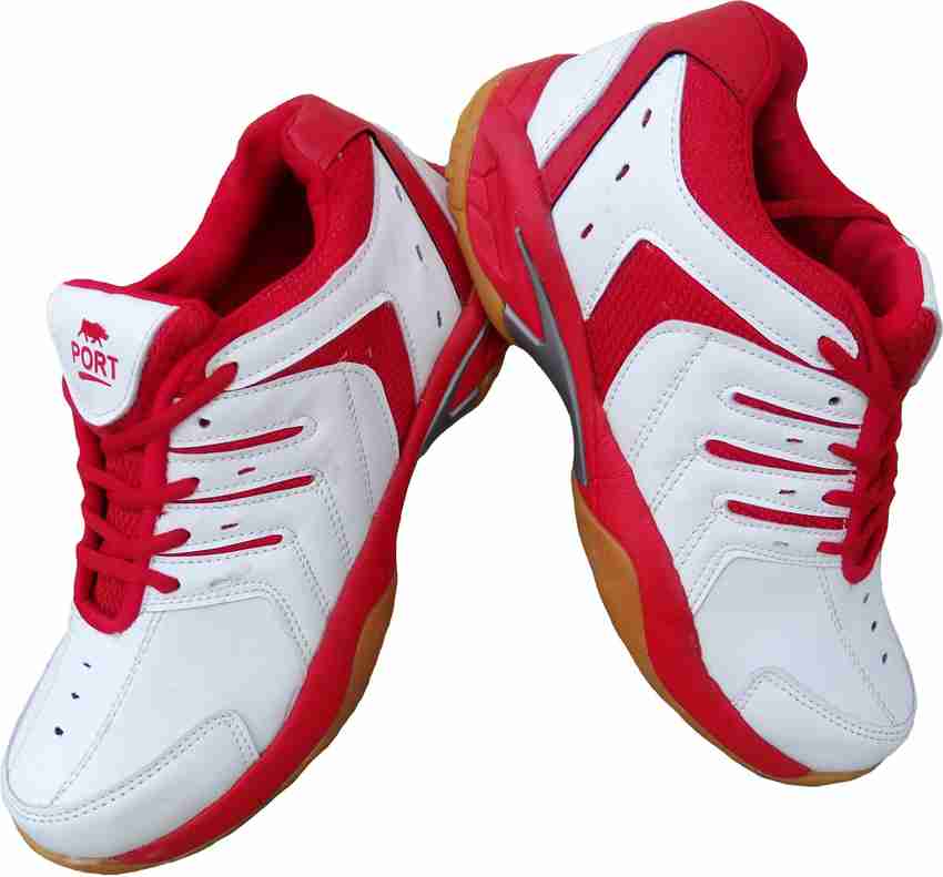 PORT RED SHOT Badminton Shoes For Men Buy Red Color PORT RED SHOT Badminton Shoes For Men Online at Best Price Shop Online for Footwears in India Flipkart