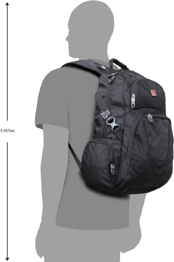 Swisswin 15 inch Laptop Backpack Black Price in India Flipkart
