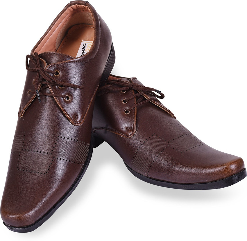 ROAD STAG Men s Formal Shoes Brown Lace Up For Men Buy Dark Brown Color ROAD STAG Men s Formal Shoes Brown Lace Up For Men Online at Best Price