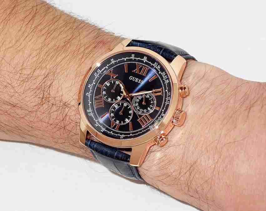 Blue and rose gold mens online watch