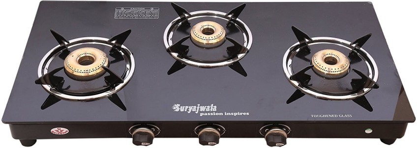 suryajwala gas stove 3 burner