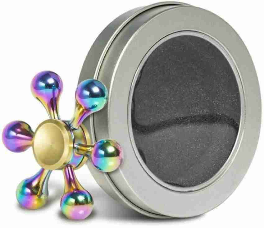 AmtiQ 6 POINT Six Sided Spoke Rainbow METAL SPINNER 6 POINT Six