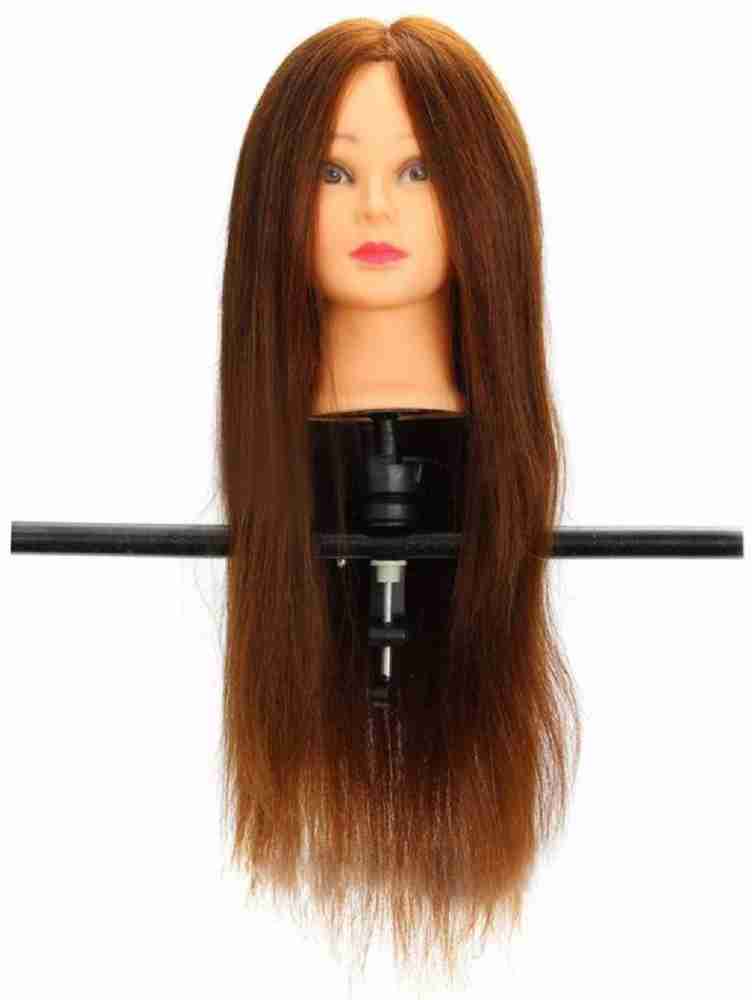 26 50% Human Hair Mannequin Head for Makeup Hairdressing Training