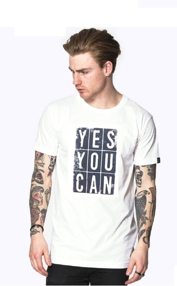 Buy Kabiran Men Bull Printed T-Shirt (S, White) at