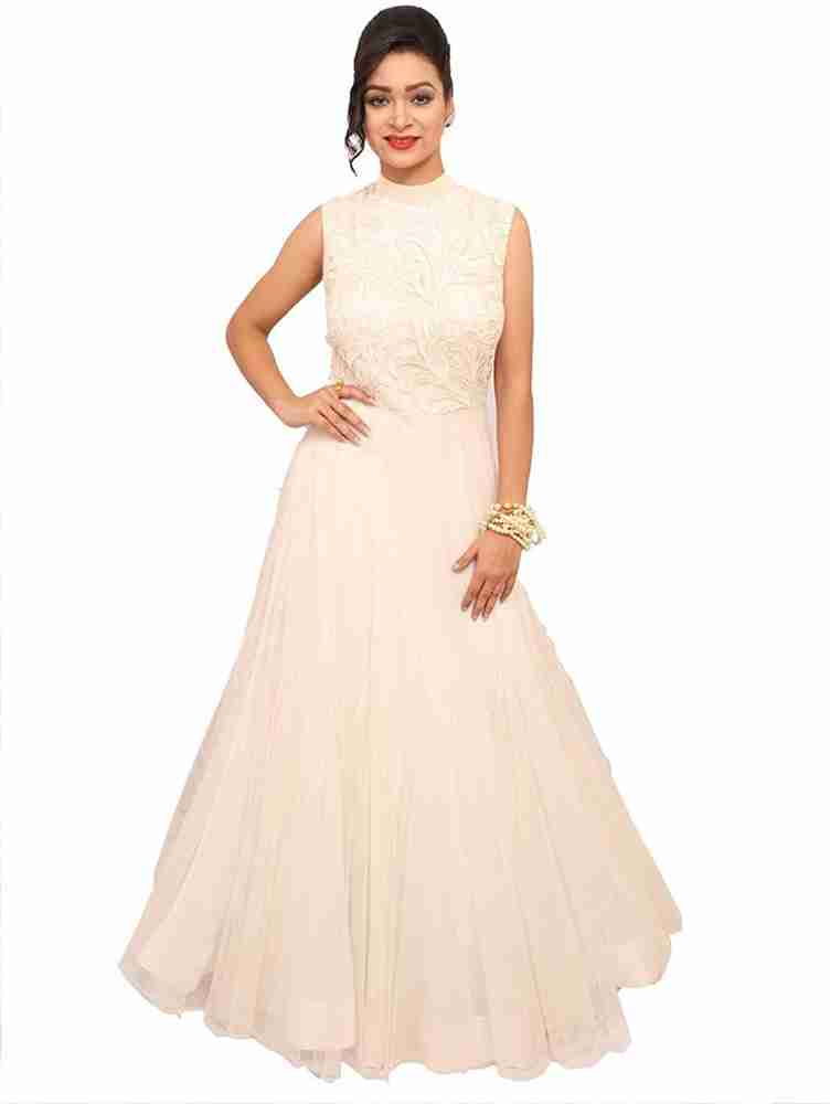 White on sale gown flipkart