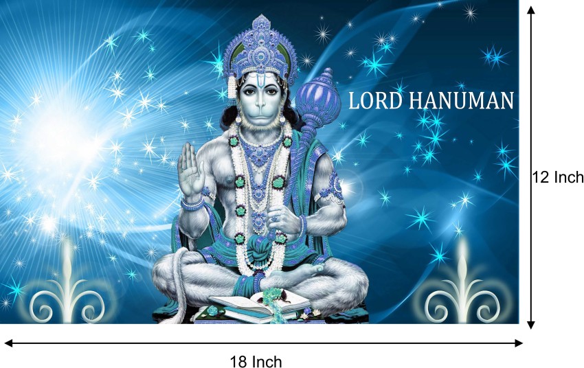 Download Panchmukhi Hanuman In Blue Altar Wallpaper | Wallpapers.com