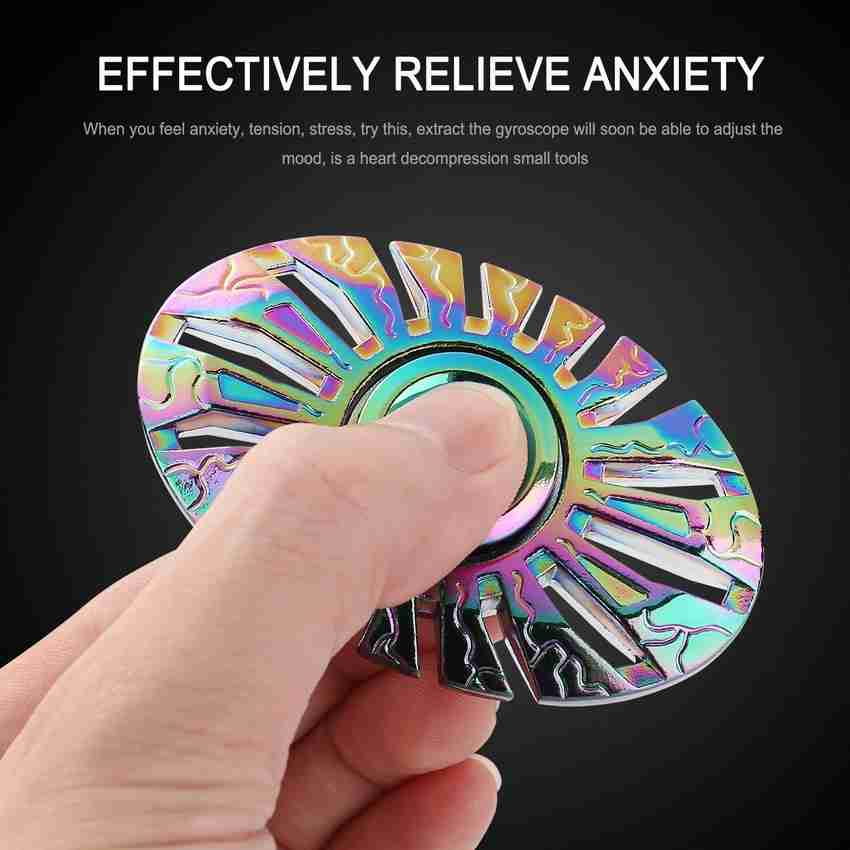 VibeX Fidget Toy Egg Oval Shape Colorful Rainbow Hand Spinner