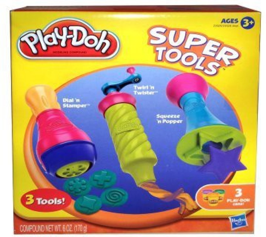 Hasbro Play Doh Super Tools - Dial 'N Stamper, Twirl 'N Twister