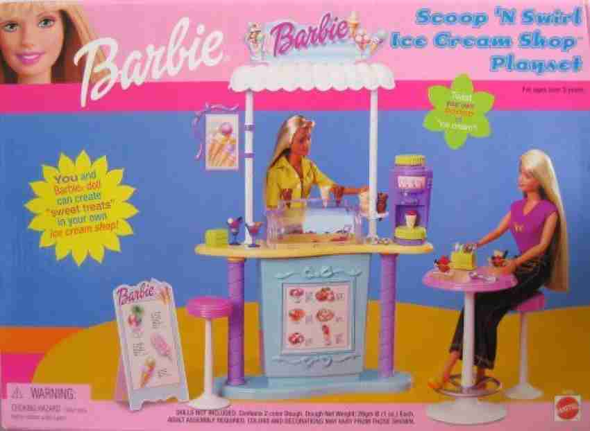 Barbie Ice Cream Shop Playset And Accessories Doll Multicolor
