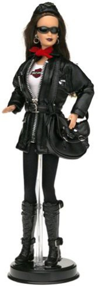 BARBIE Harley Davidson Barbie 3 Brunette Barbie Doll Motorcycle
