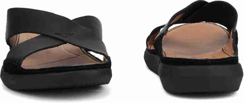 CLARKS Trisand Cross Black Leather Men Black - Buy Black Leather Color CLARKS Trisand Cross Black Leather Men Black Sandals Online at Price - Shop Online for Footwears in India