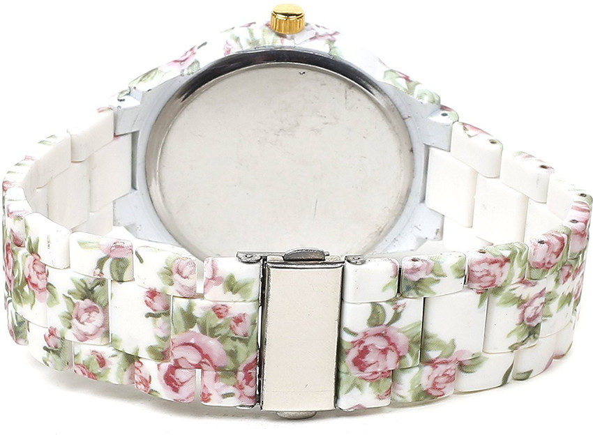 Geneva floral print watch sales