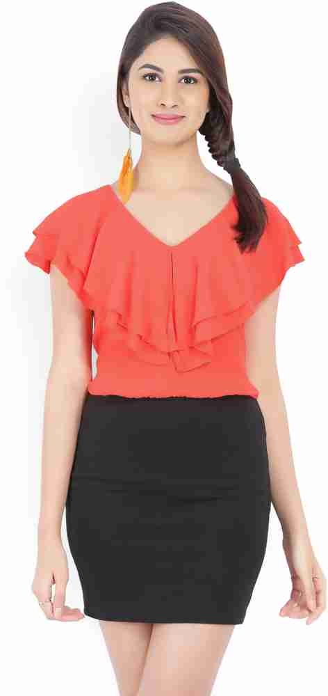 Orange blouse top forever 21
