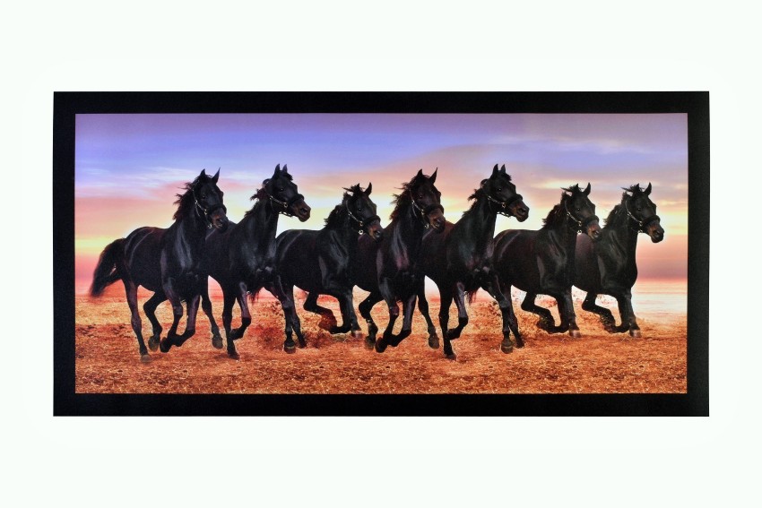 Black Horse Wallpaper Photographic Paper - Animals posters in India - Buy  art, film, design, movie, music, nature and educational paintings/wallpapers  at Flipkart.com