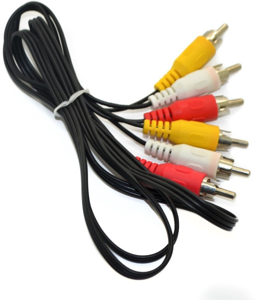 MEPL TV-out Cable Copper 3 RCA - 3 RCA Composite Audio Video AV Cable TV  LCD LED DTH - 1.5m - MEPL 