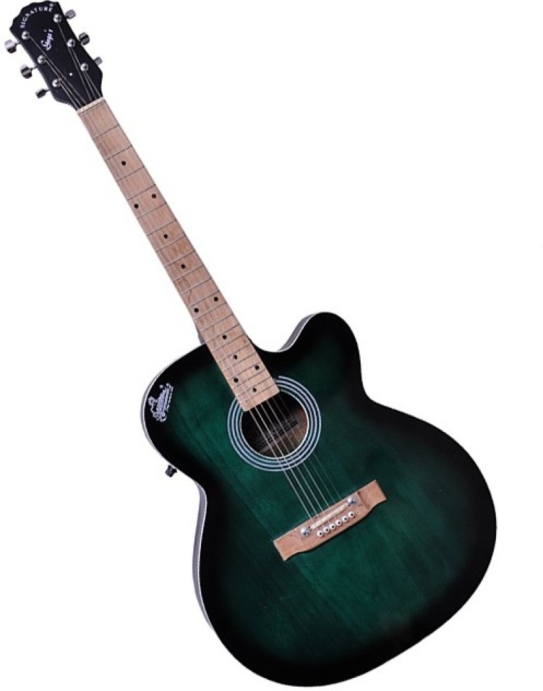 Green acoustic deals guitar