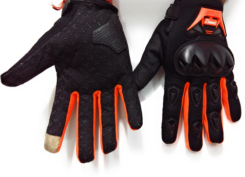 Orange bike sale gloves