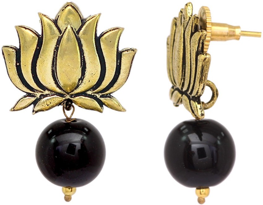 Lotus Flower Earrings Dainty Minimalist Stud Earrings Rose Gold Earrings   AMYO Jewelry