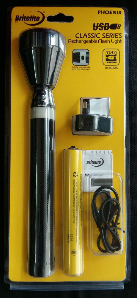 britelite Phoenix 1900 Metre USB Rechargeable Flashlight Torch