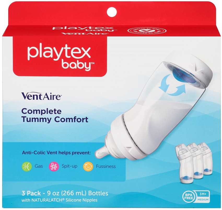 Playtex Ventaire Anti Colic Baby Bottle - 266 ml - Buy Playtex FEEDING  BOTTLES products in India , Baby Bottle with Silicone nipple nipple