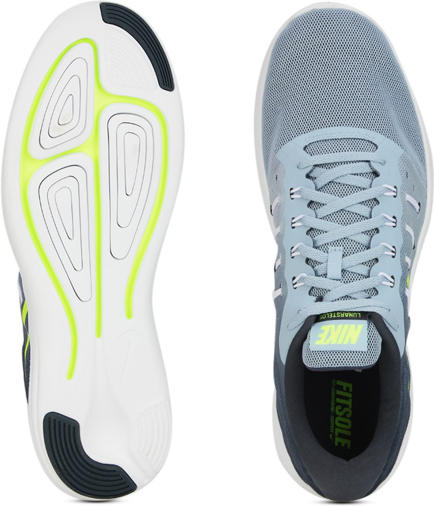 NIKE LUNARSTELOS Running Shoes For Men Buy LT ARMORY BLUE VOLT BLUE FOX WHITE Color NIKE LUNARSTELOS Running Shoes For Men Online at Best Price Shop Online for Footwears in India Flipkart