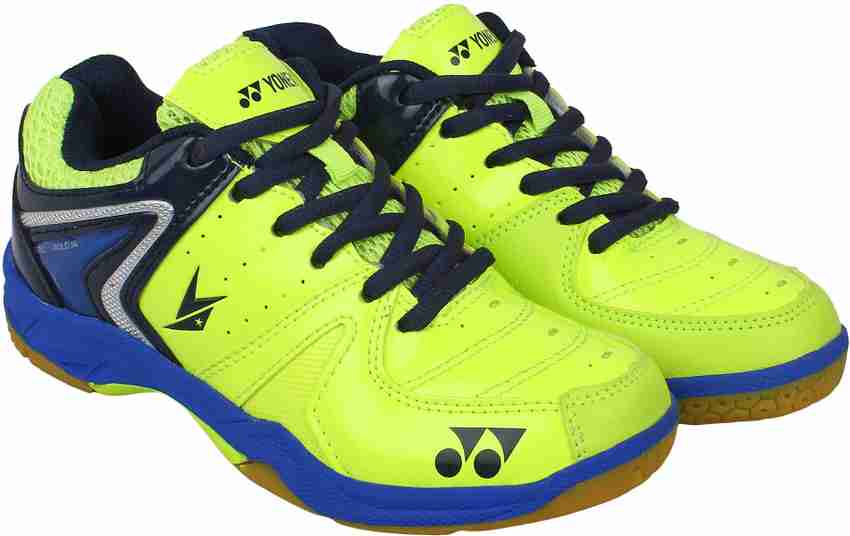 YONEX BADMINTON SHOES SRCR 40 LD JR LIME GREEN BLUE