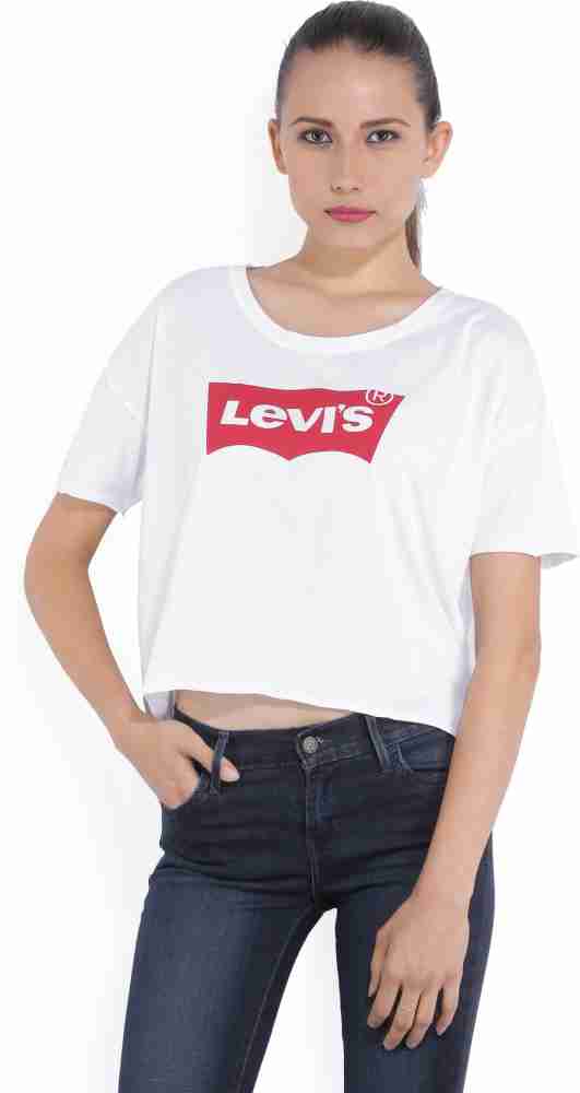 LEVI S Printed Women Round Neck White T Shirt Buy White LEVI S Printed Women Round Neck White T Shirt Online at Best Prices in India Flipkart