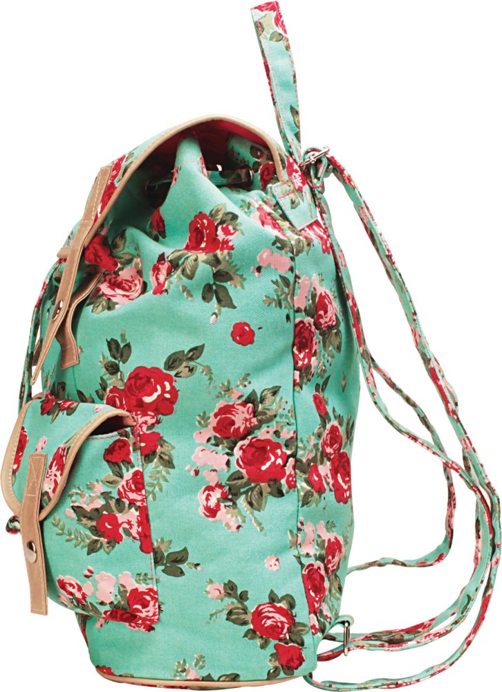 Flower Multiple Style Canvas Backpack Shoulder Bag for Women 