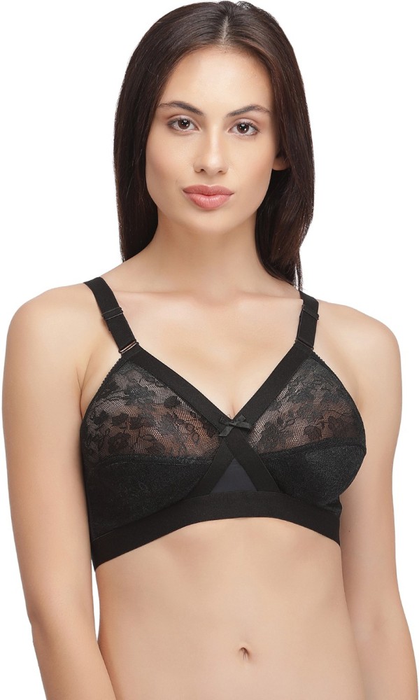 Clovia Non-Wired Non-Padded Full Cup Plus Size Lace Bra Women Full