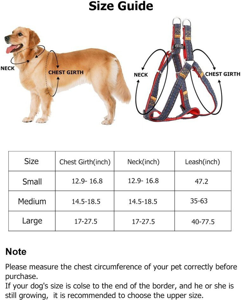 Skora Dog Leash Harness Adjustable Durable Leash Set Heavy Duty Denim Dog Leash Collar for Large Dog Perfect for Daily Training Walking Running