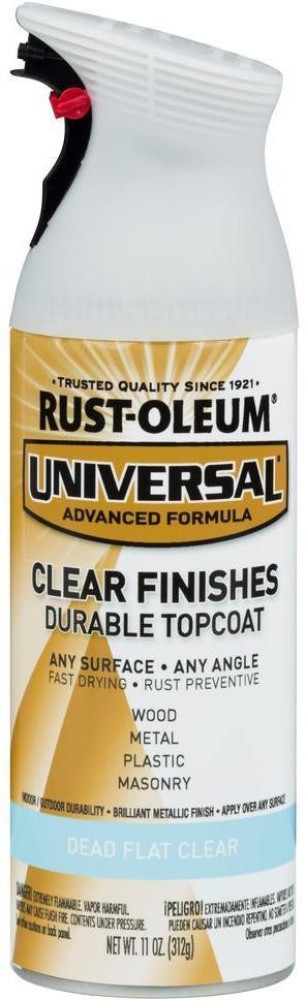 Rust-Oleum 302151 Universal Clear Topcoat Spray Paint, Dead Flat, 11 oz