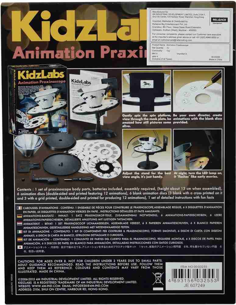 4M Animation Praxinoscope Price in India Buy 4M Animation Praxinoscope  online at