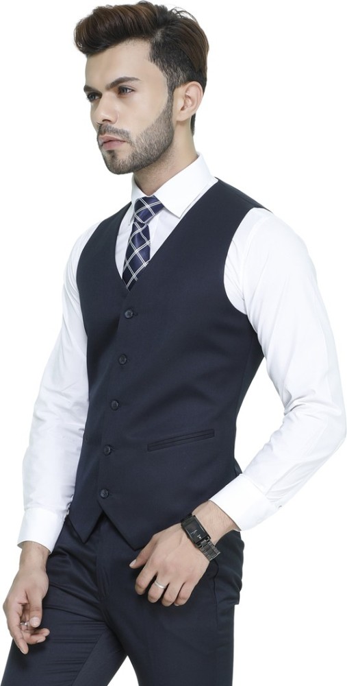 Manq solid deals men's waistcoat