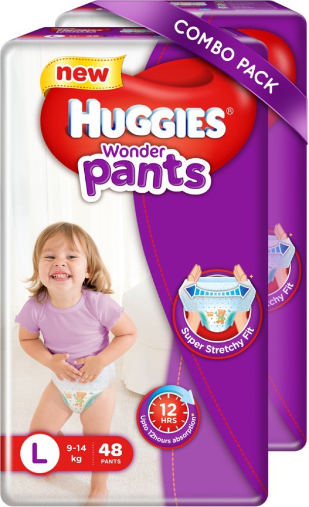 Huggies Wonder Pants Large Size Diapers 16 Count  L  Buy 16 Huggies  Pant Diapers for babies weighing  14 Kg  Flipkartcom