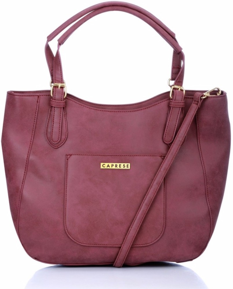 Buy Caprese Women Maroon Satchel Red Online Best Price in