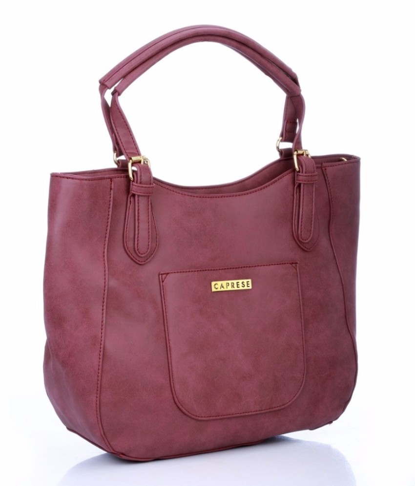 Buy Caprese Women Maroon Satchel Red Online Best Price in India