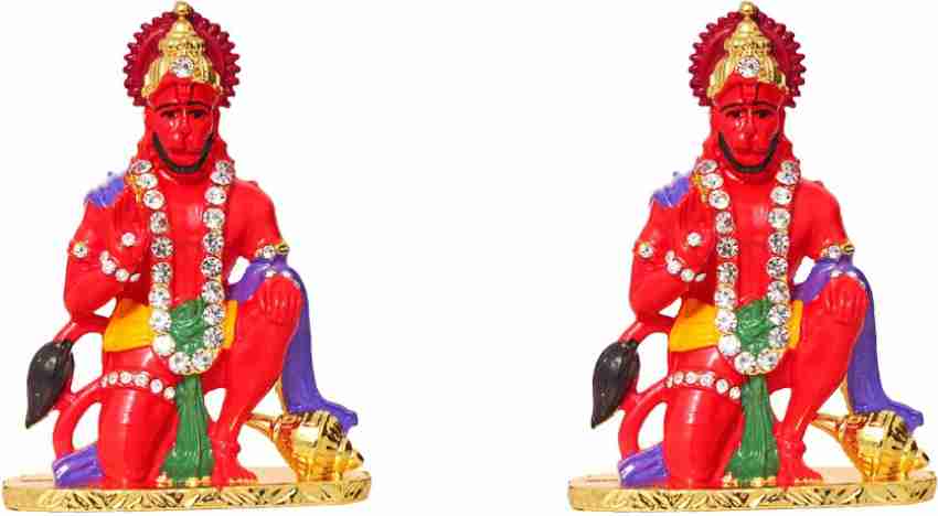 ART N HUB Set of 2 Lord Hanuman Idol Pooja Mandir Home Decor God Statue  Gift Item Decorative Showpiece - 8 cm Price in India - Buy ART N HUB Set of