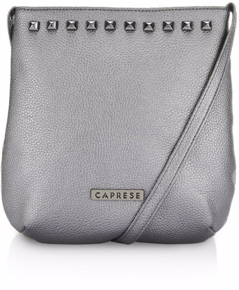 Caprese Grey Sling Bag Beryl Sling Metallic Grey