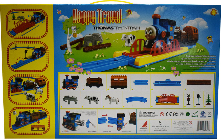 Gift World New Happy Travel Full Function Track Train Set New
