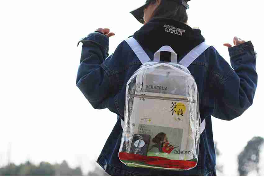 Mens clear backpack online