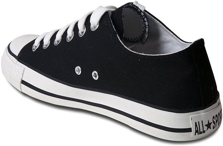 Romanfox Romanfox Black casual sneaker shoes Canvas Shoes For Men