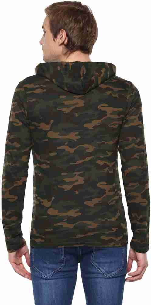 West Louis Mens Outdoor Military Camouflage Hooded Shirt Khaki / XXL | Male