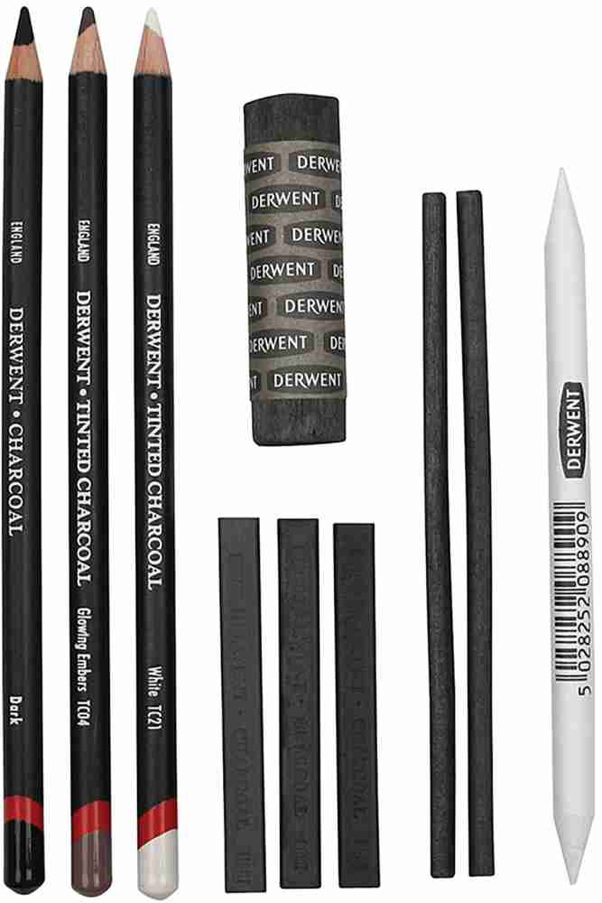 Derwent Natural Charcoal, Compressed Charcoal, Willow and Vine Charcoal  Dark Stick Price in India - Buy Derwent Natural Charcoal, Compressed  Charcoal, Willow and Vine Charcoal Dark Stick online at